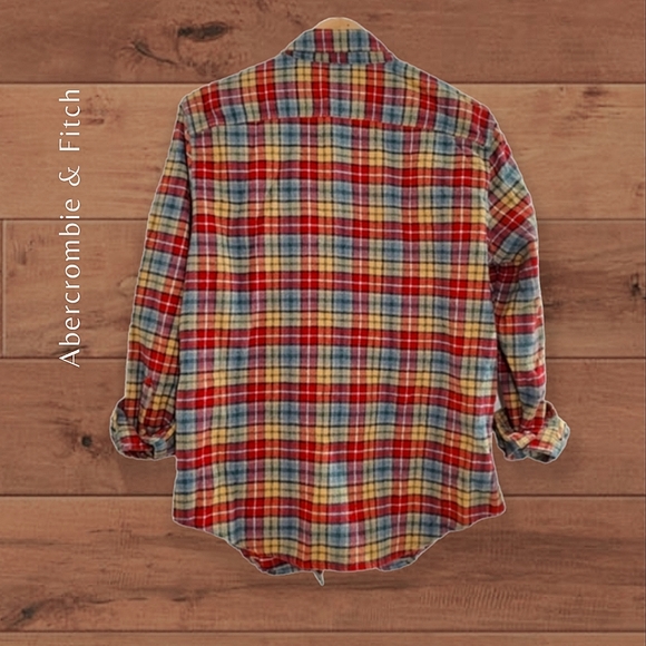 ⭐Host Pick-Abercrombie & Fitch Soft Flannel Plaid Shirt- Size M- Rare - Picture 2 of 16